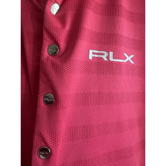 RLX RALPH LAUREN Size L Pink Polo Golf Tailored Fit Piqué Sleeveless New - Picture 3 of 7
